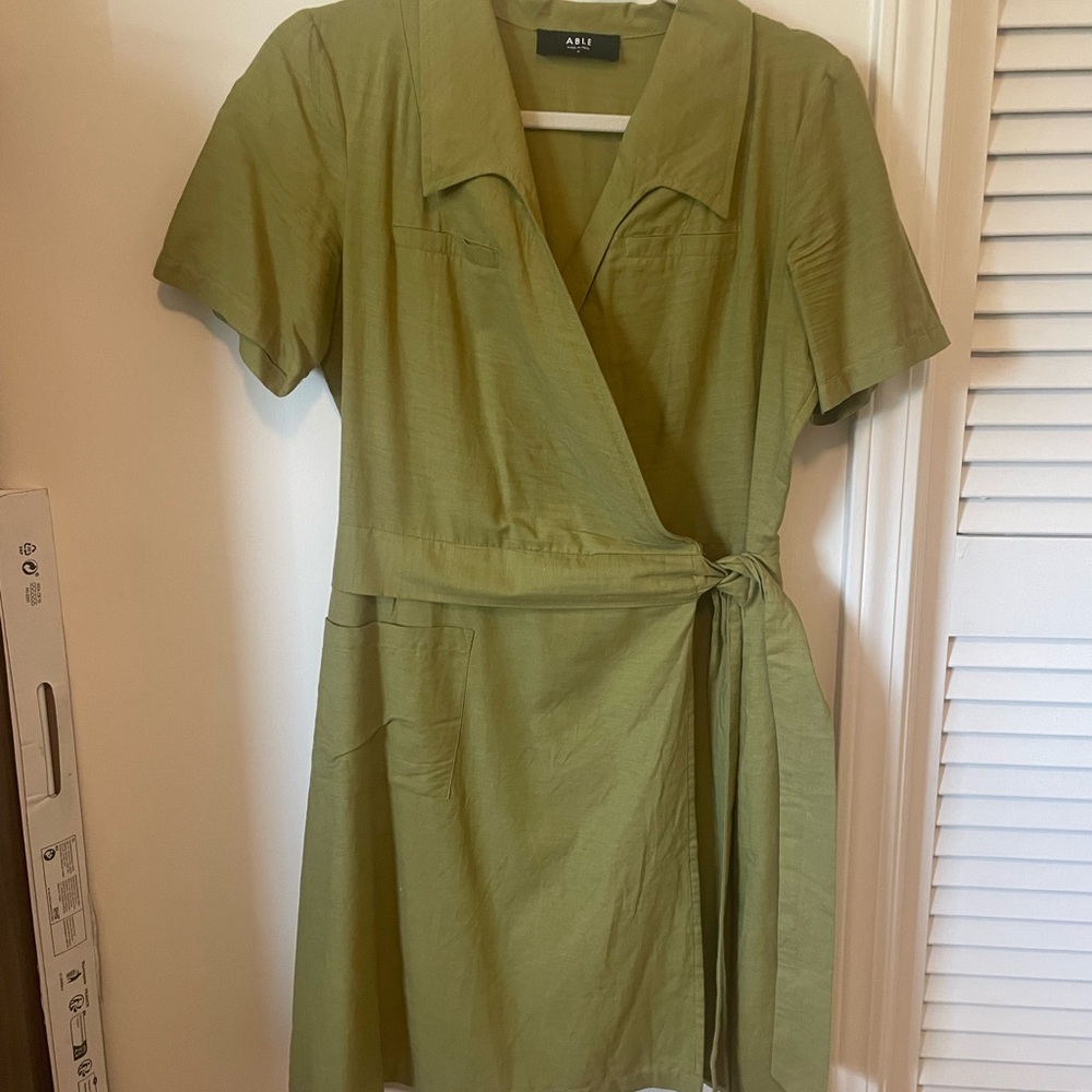 Able Brand Amy Green Wrap Dress